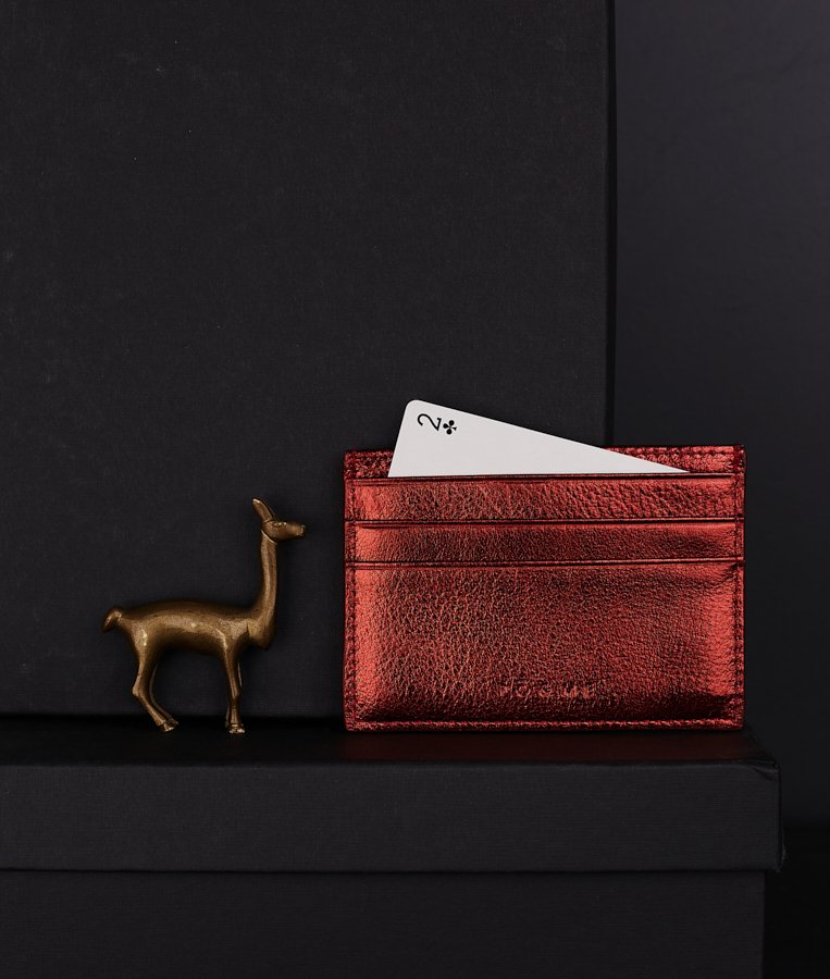 Porte-CartesenCuirSouple_rougemetallique