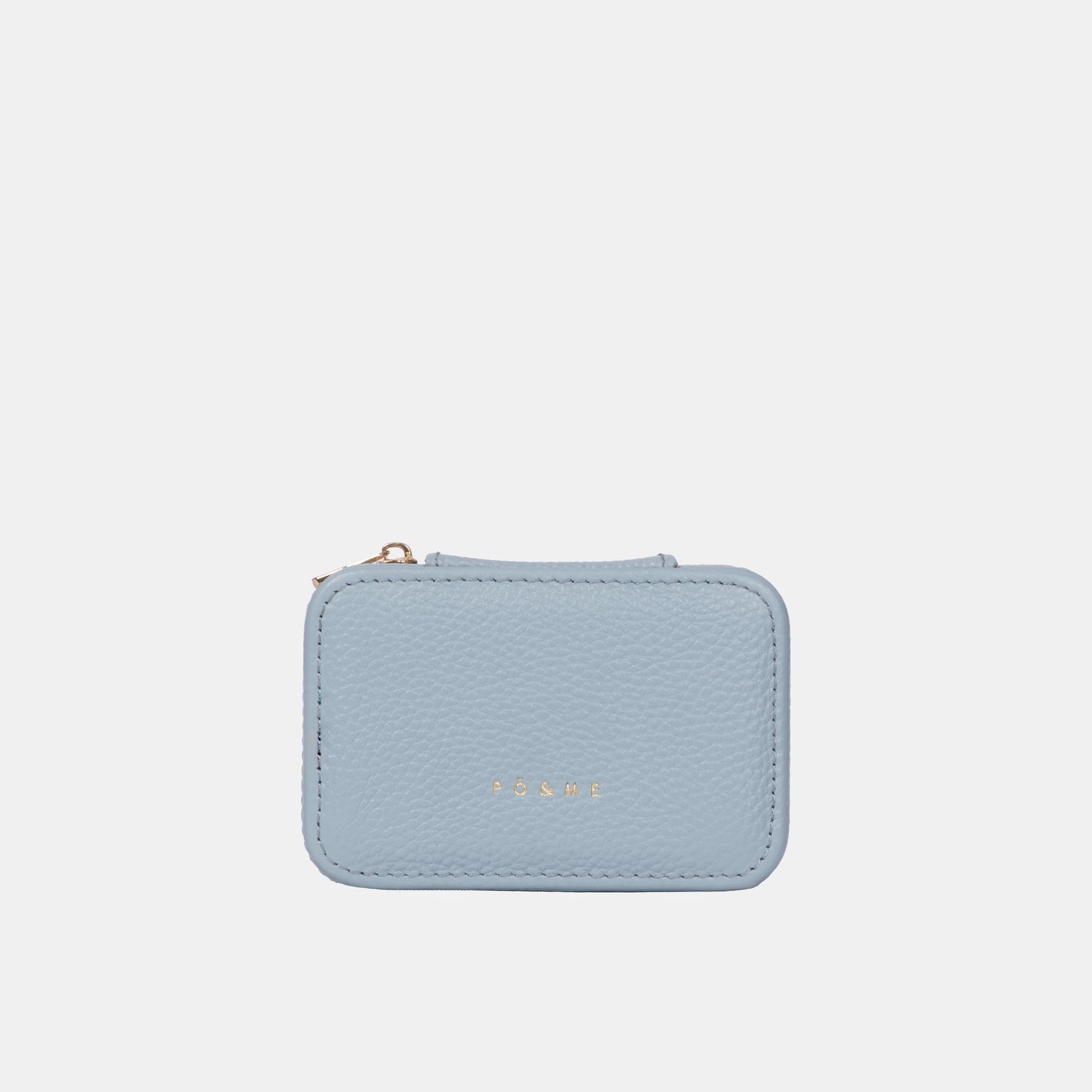 Boite à Bijoux Pique - Grainé - Avec Miroir _ Bleu Pastel