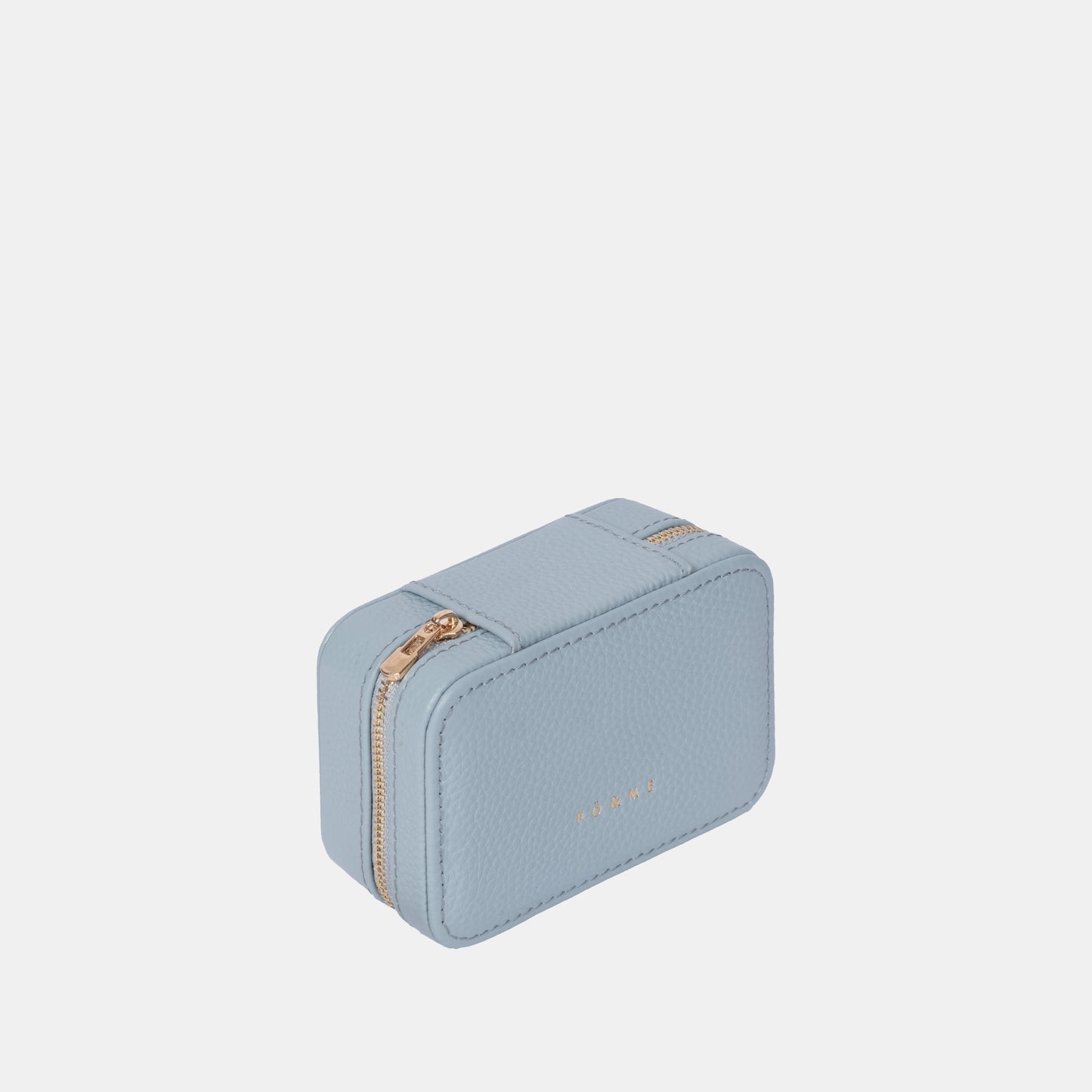 Boite à Bijoux Pique - Grainé - Avec Miroir _ Bleu Pastel