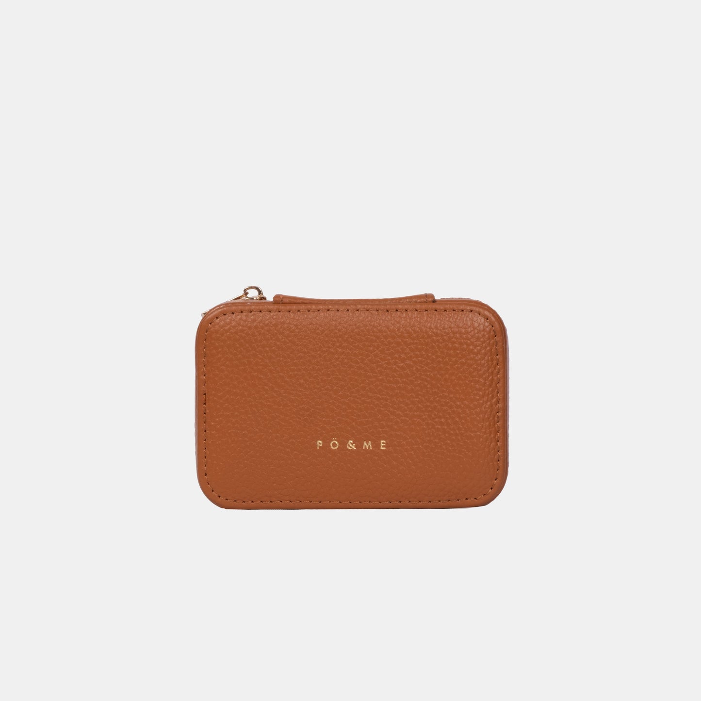 Boite à Bijoux Pique - Grainé - Avec Miroir _ Camel