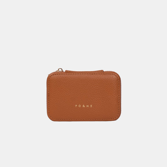 Boite à Bijoux Pique - Grainé - Avec Miroir _ Camel