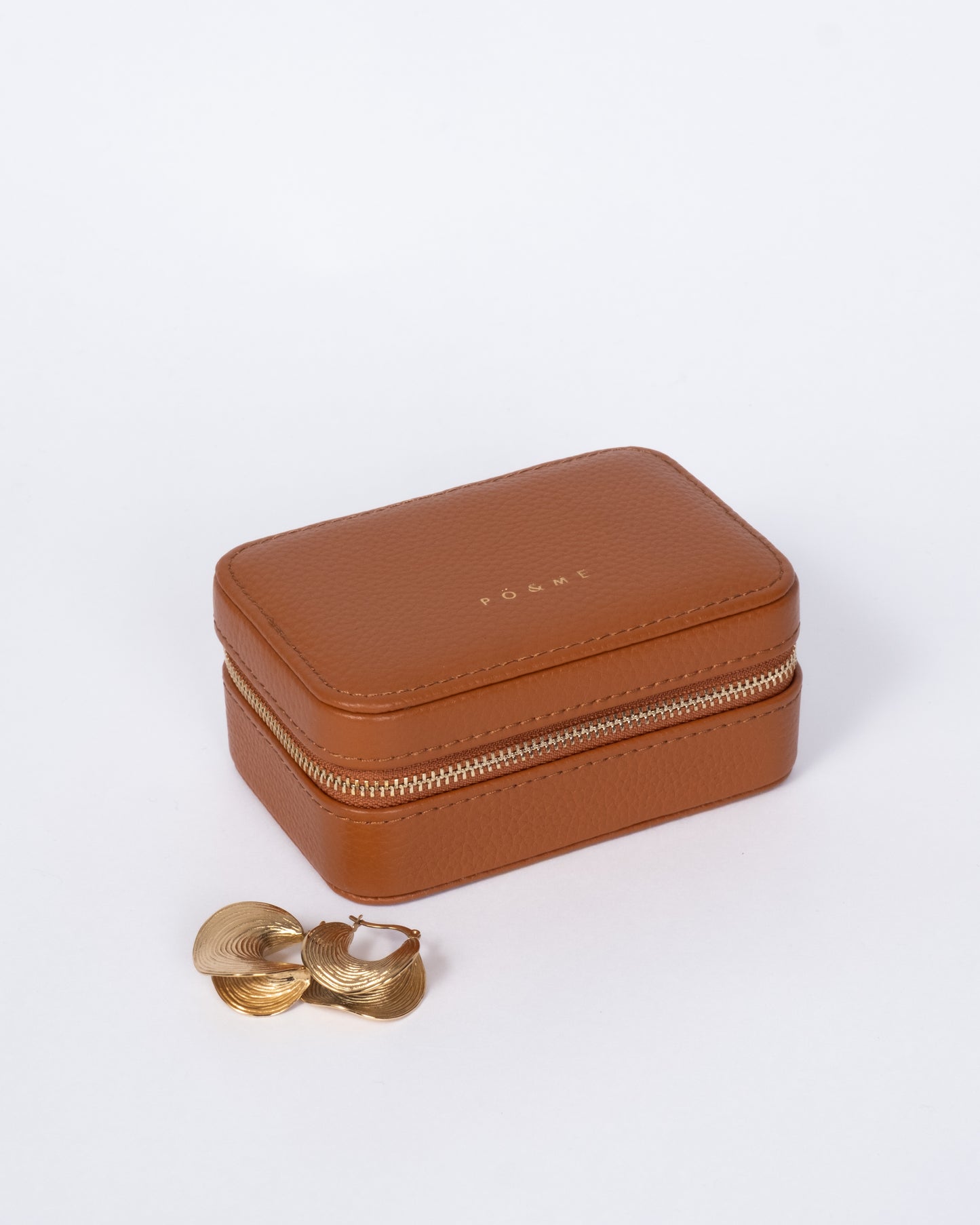 Boite à Bijoux Pique - Grainé - Avec Miroir _ Camel