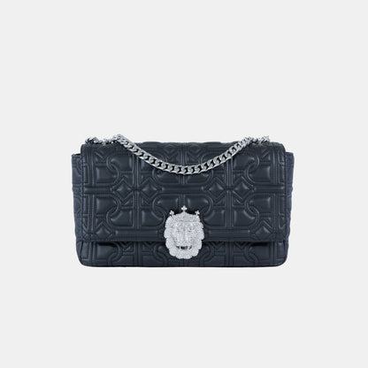 Crown Lion Silver Large_noir