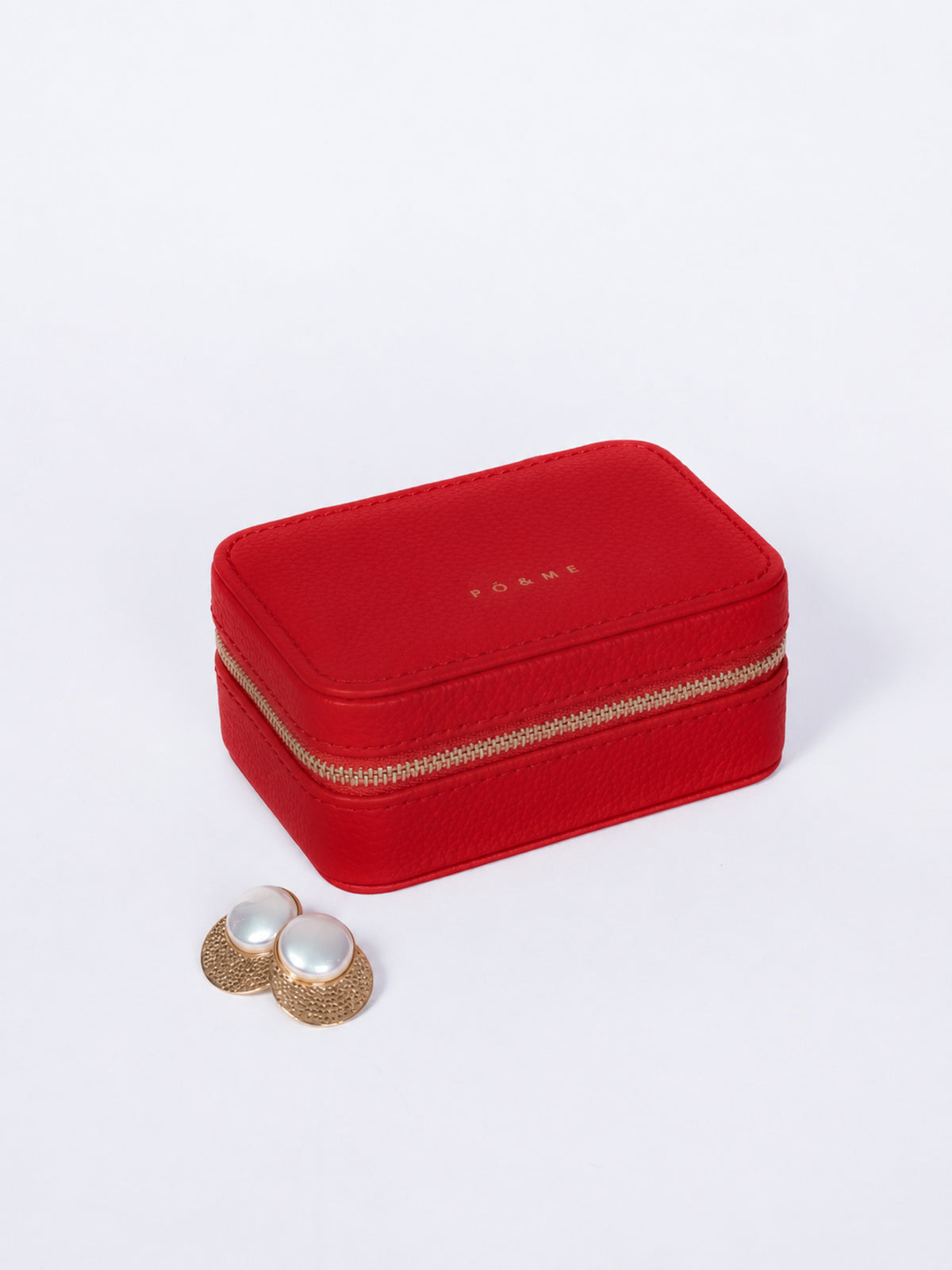 Boite à Bijoux Pique - Grainé - Avec Miroir_rouge
